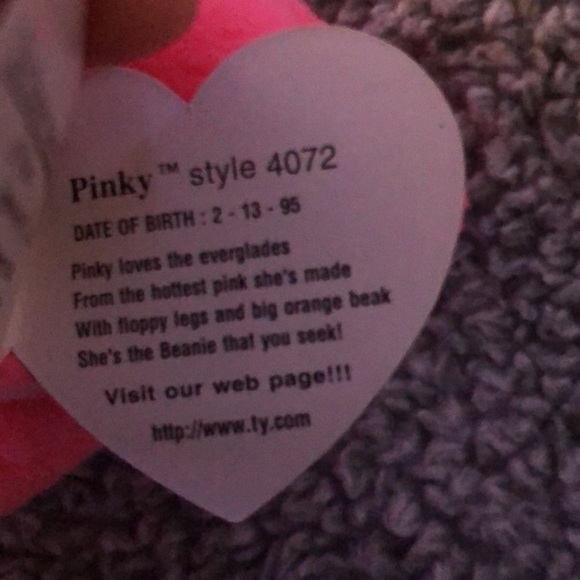 3 PACK: “Pinky The Flamingo” Collectible Beanie Babies - Picture 12 of 16